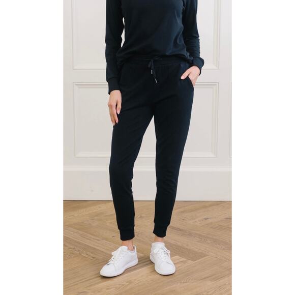 Cozy Earth Women’s Bamboo Joggers Sweatpants Black Medium Soft Stretchy Pants - Picture 1 of 11